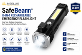 8 in 1 Portable Rechargeable Torch LED Flashlight