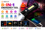 8 in 1 Portable Rechargeable Torch LED Flashlight
